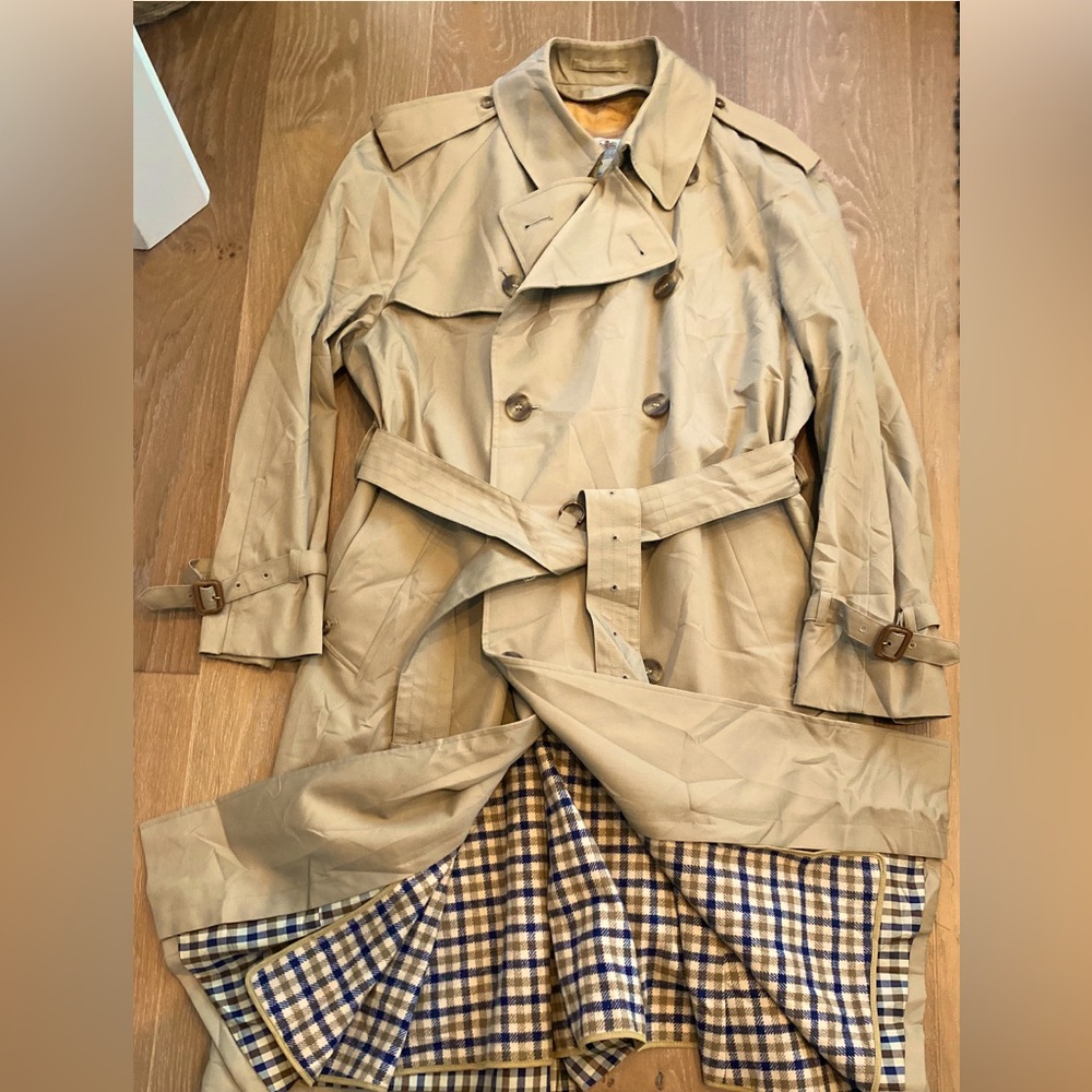 Aquascutum London Tan Trench Coat